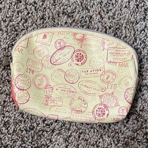 Ipsy makeup bag case yellow orange travel
